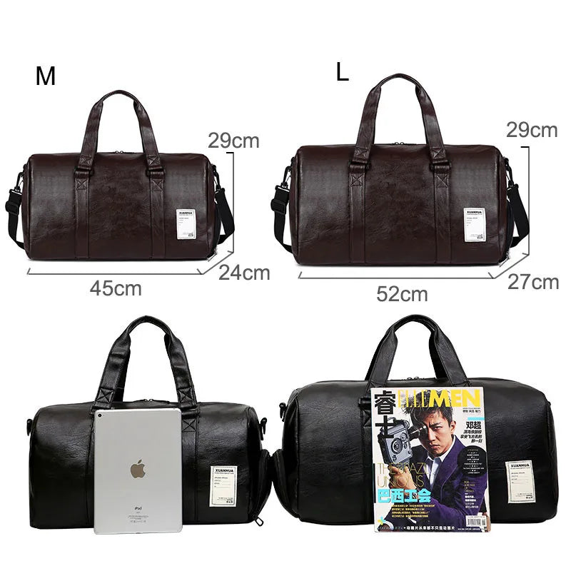 PU LEATHER GYM BAG