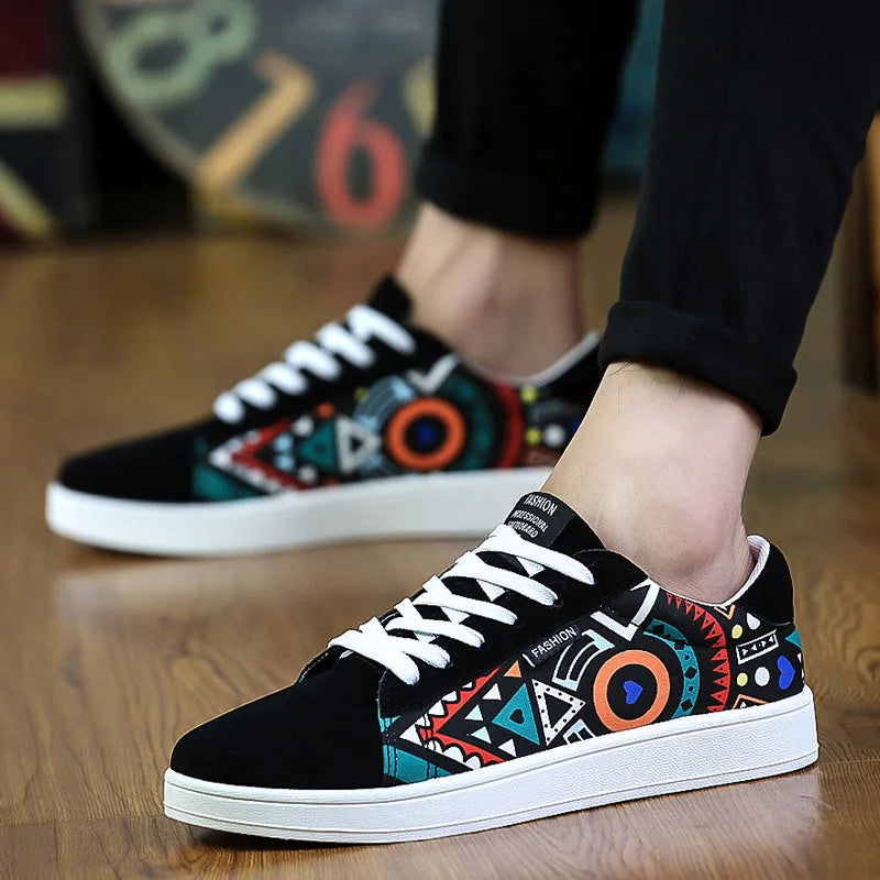 GRAFFITI LACE-UP SNEAKERS