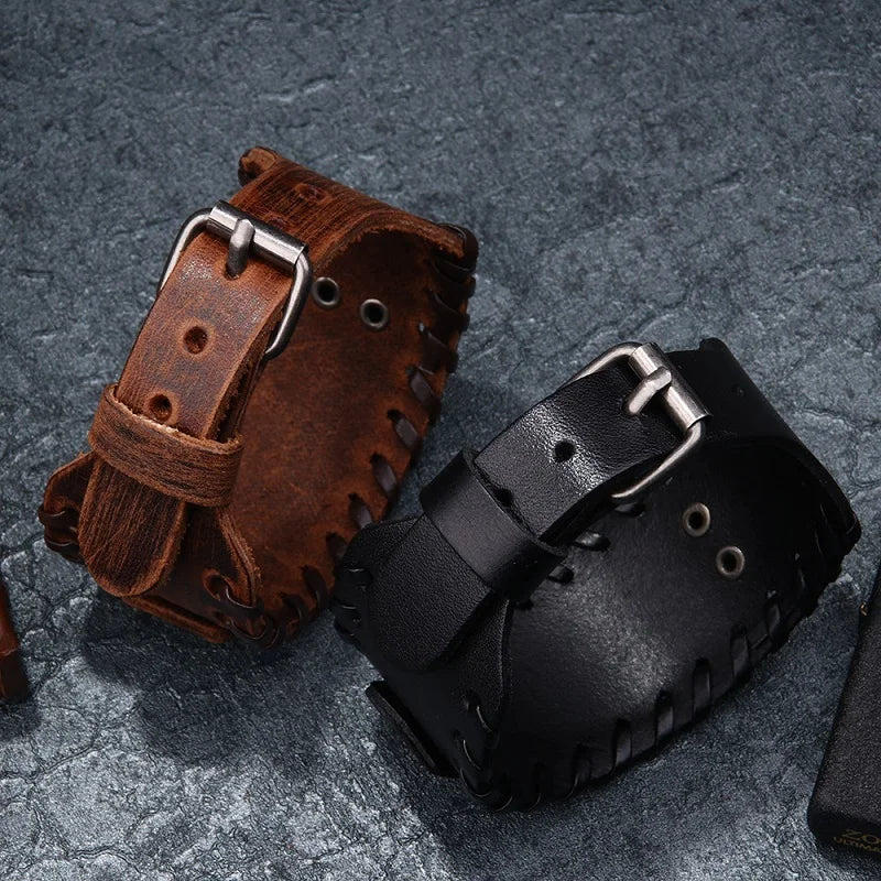 VIKING LEATHER BRAIDED BRACELET