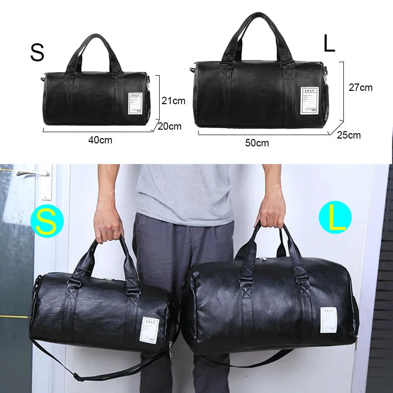 PU LEATHER GYM BAG