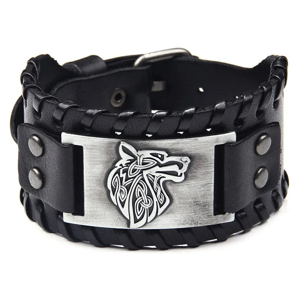 VIKING LEATHER BRAIDED BRACELET