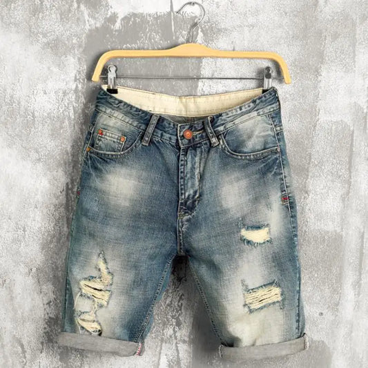 SUMMER RIPPED DENIM SHORTS