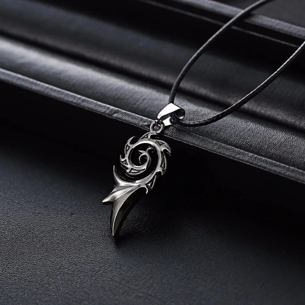 DRAGON FLAME PENDANT NECKLACE