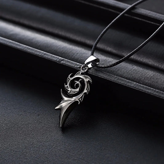 DRAGON FLAME PENDANT NECKLACE