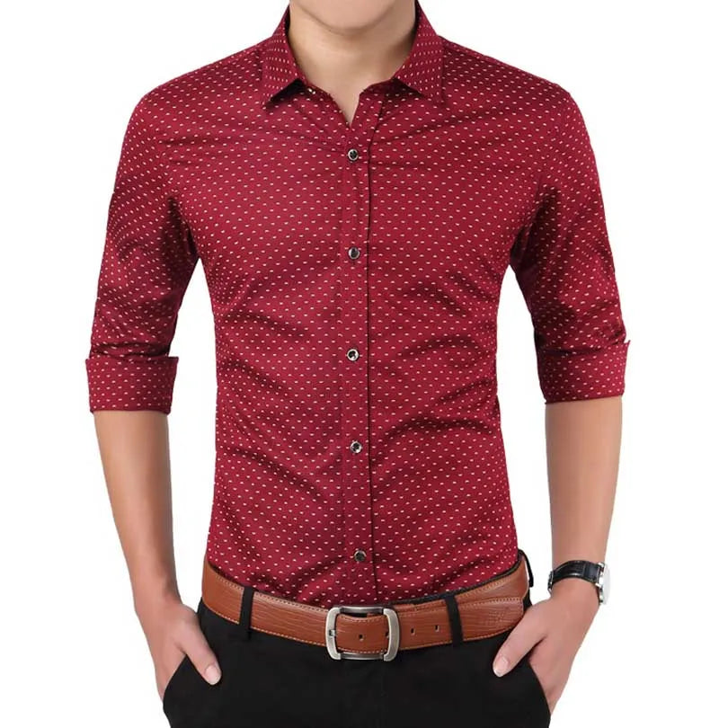 SLIM FIT POLKA DOT SHIRT