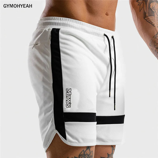 WHITE FITNESS SHORTS