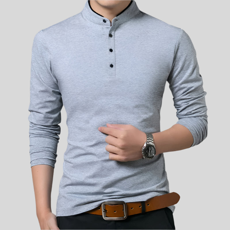 LONG SLEEVE V-NECK T-SHIRT