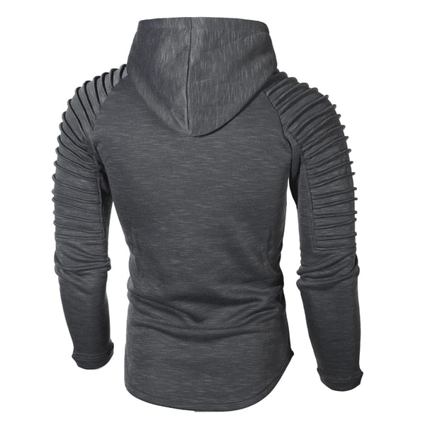 SOLID COLOUR CASUAL HOODIE