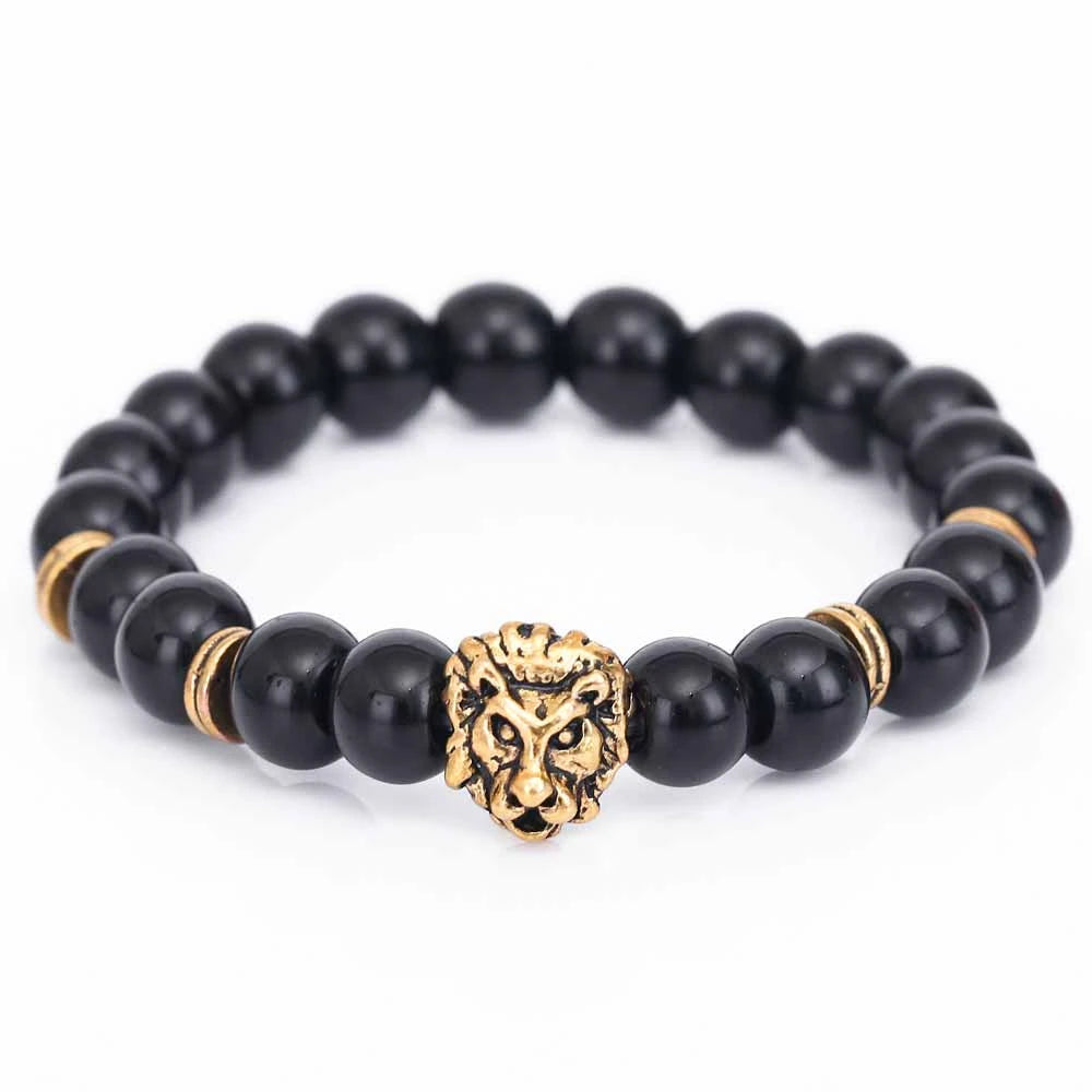 LION HEAD STONE BRACELET