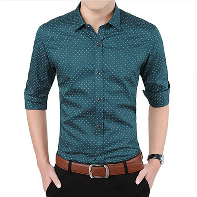 SLIM FIT POLKA DOT SHIRT