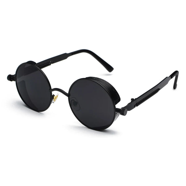 RED LENS SUNGLASSES WITH BLACK FRAMES