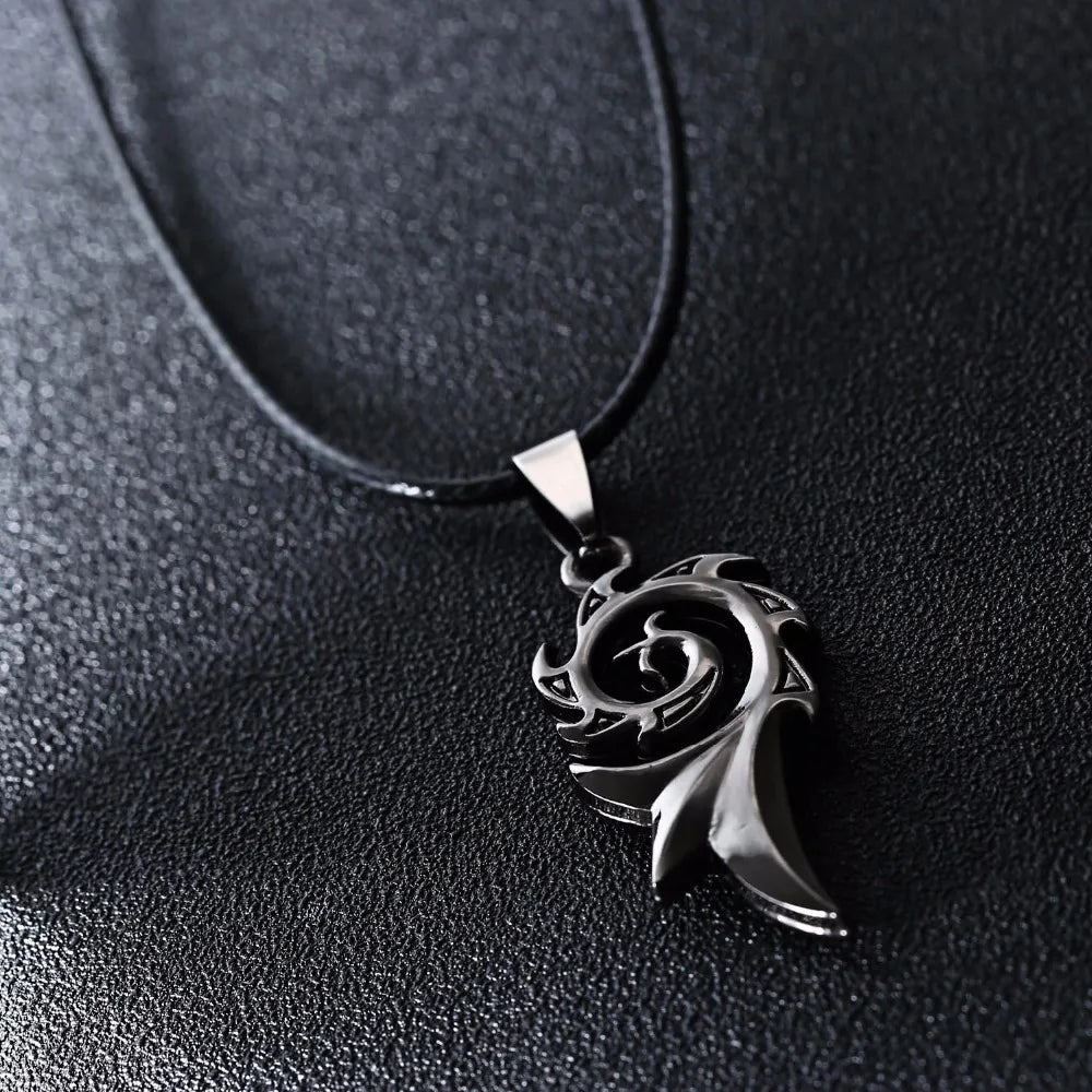 DRAGON FLAME PENDANT NECKLACE