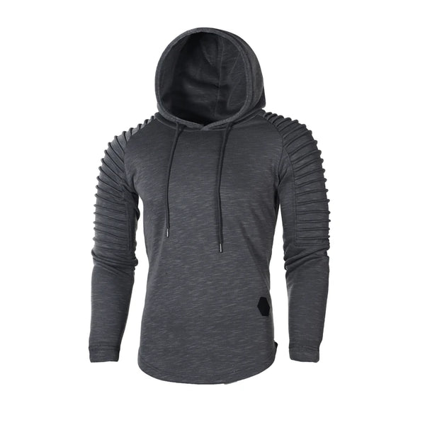 SOLID COLOUR CASUAL HOODIE