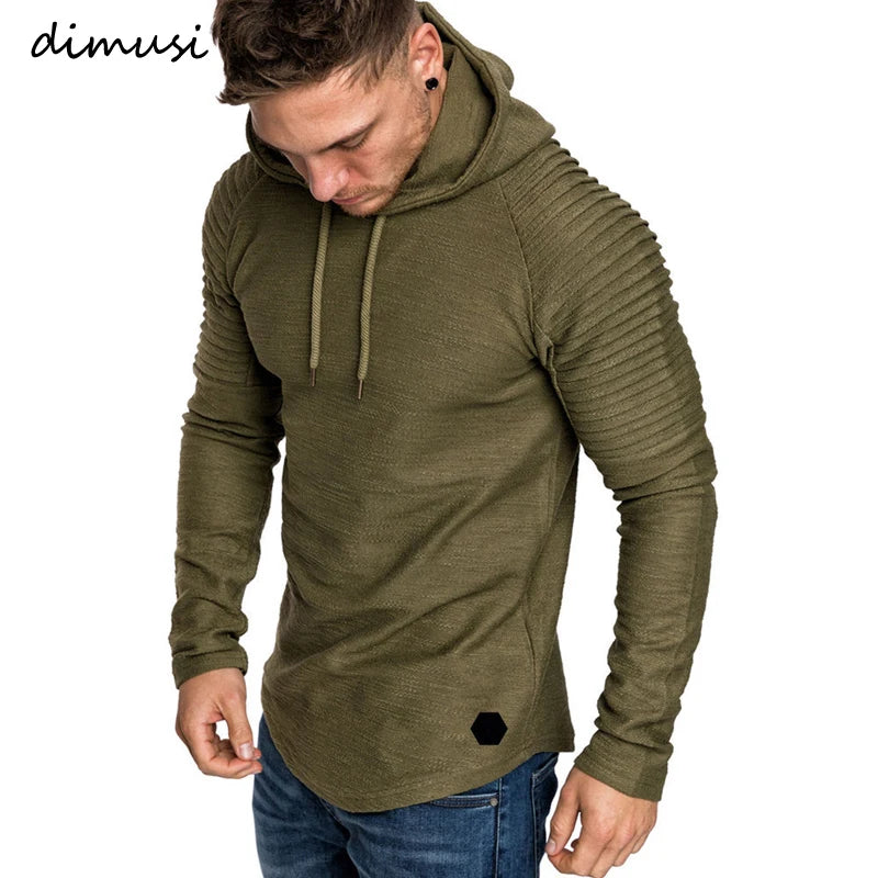 SOLID COLOUR CASUAL HOODIE