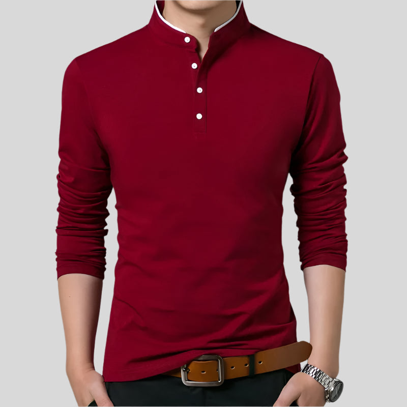 LONG SLEEVE V-NECK T-SHIRT