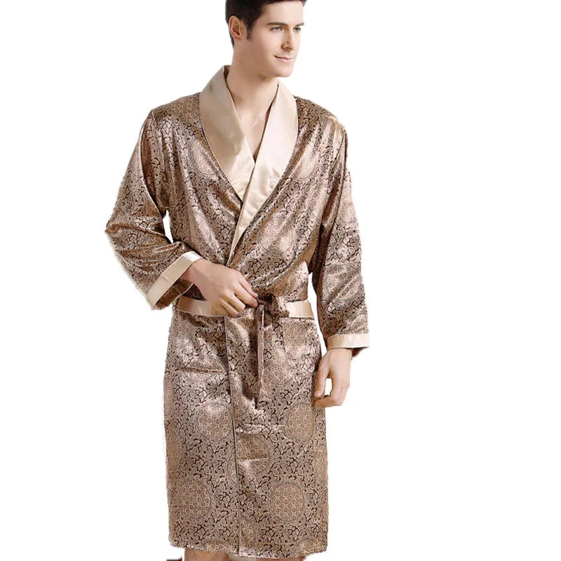 SILK LONG SLEEVE ROBE