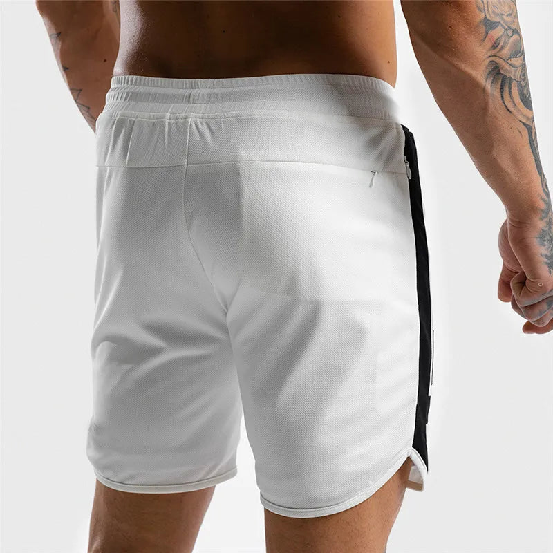 WHITE FITNESS SHORTS