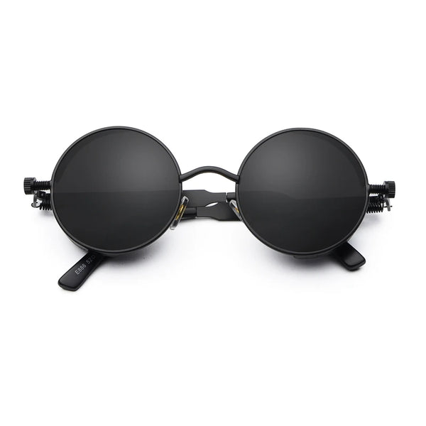 RED LENS SUNGLASSES WITH BLACK FRAMES