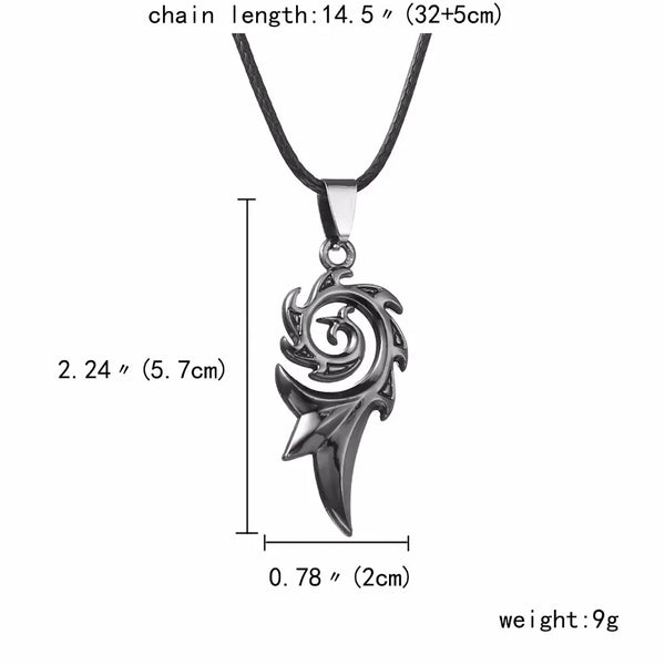 DRAGON FLAME PENDANT NECKLACE