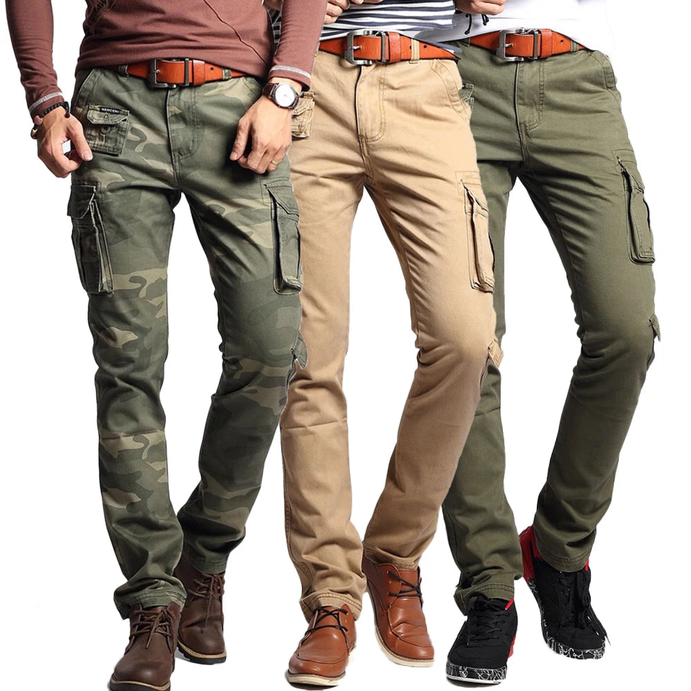 SLIM FIT MILITARY CARGO PANTS