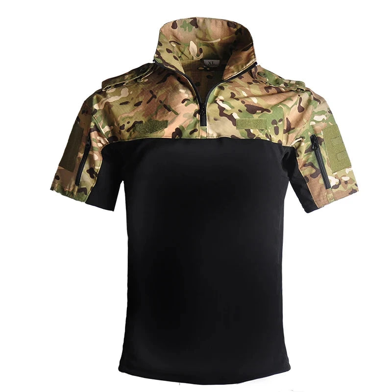 SHORT SLEEVE MILITARY POLO T-SHIRT