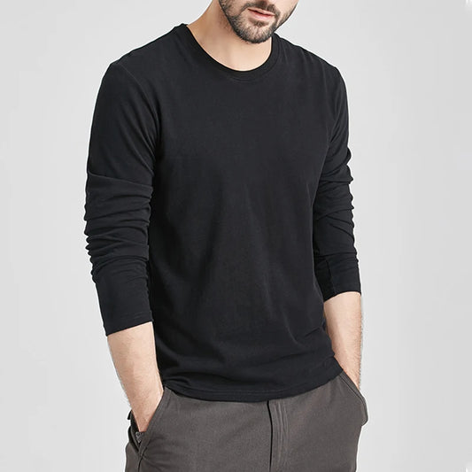 SLIM FIT PLAIN LONG SLEEVE T-SHIRT