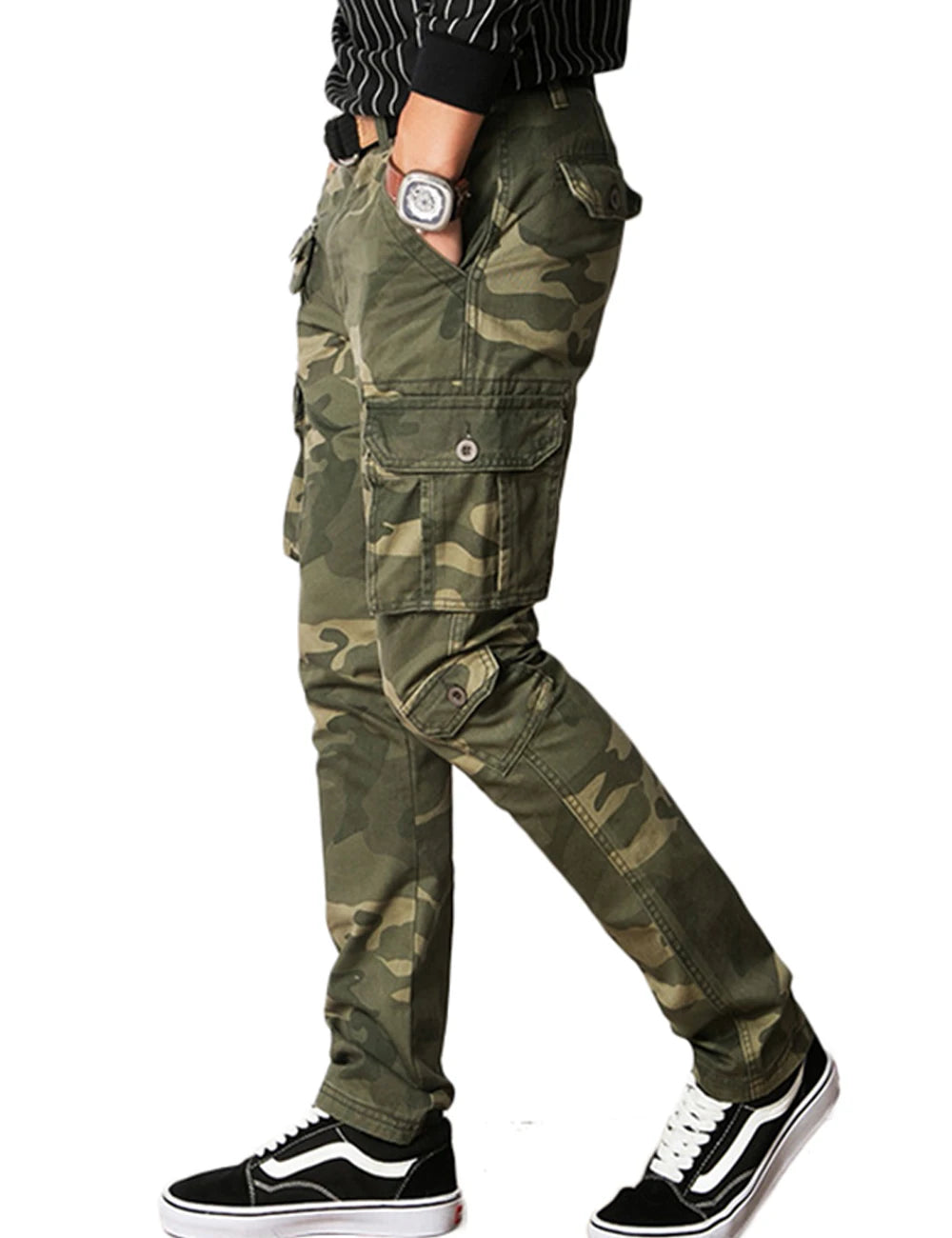 SLIM FIT MILITARY CARGO PANTS