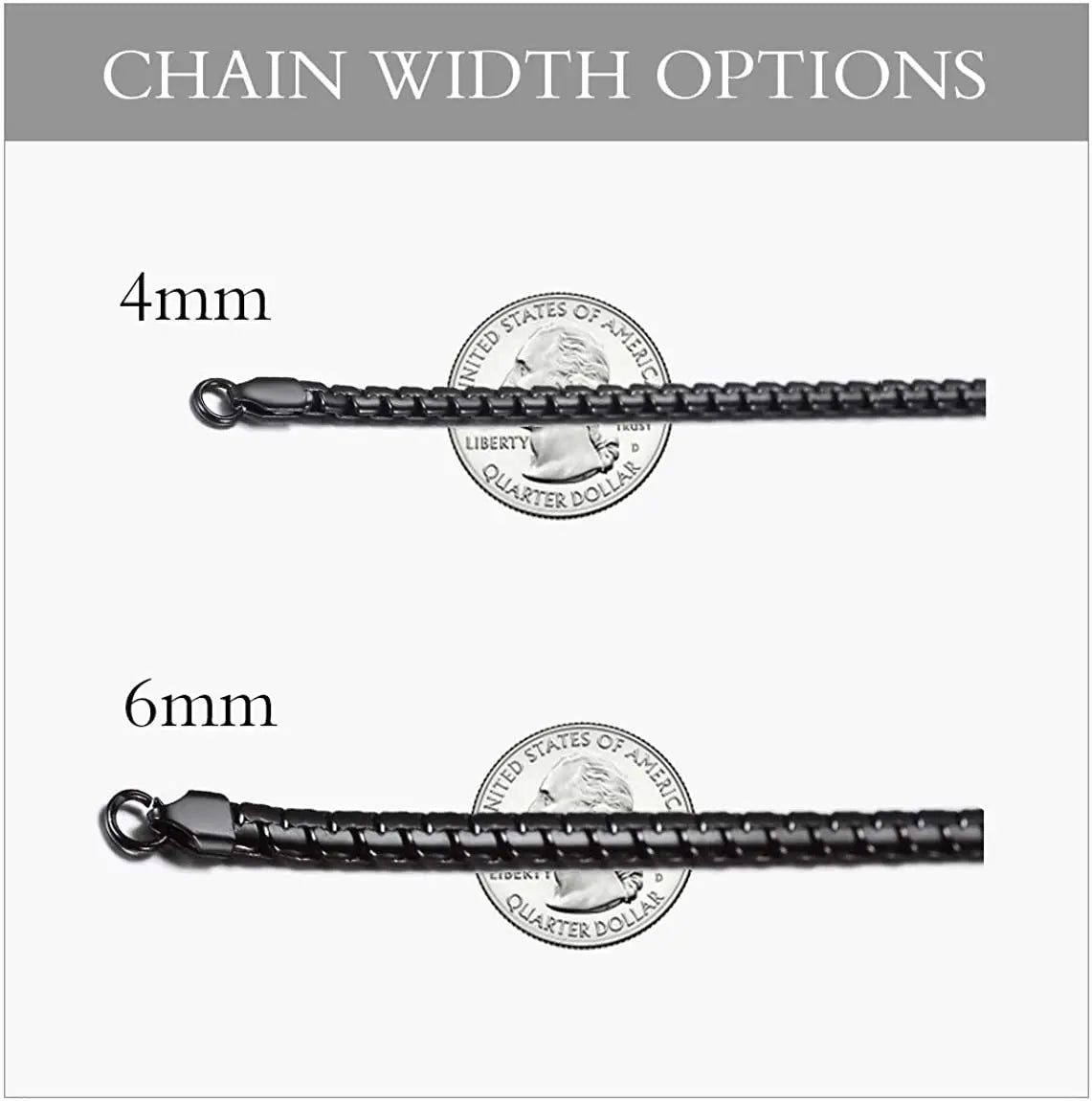 FLAT BLOCK CHAIN STEEL NECKLACE