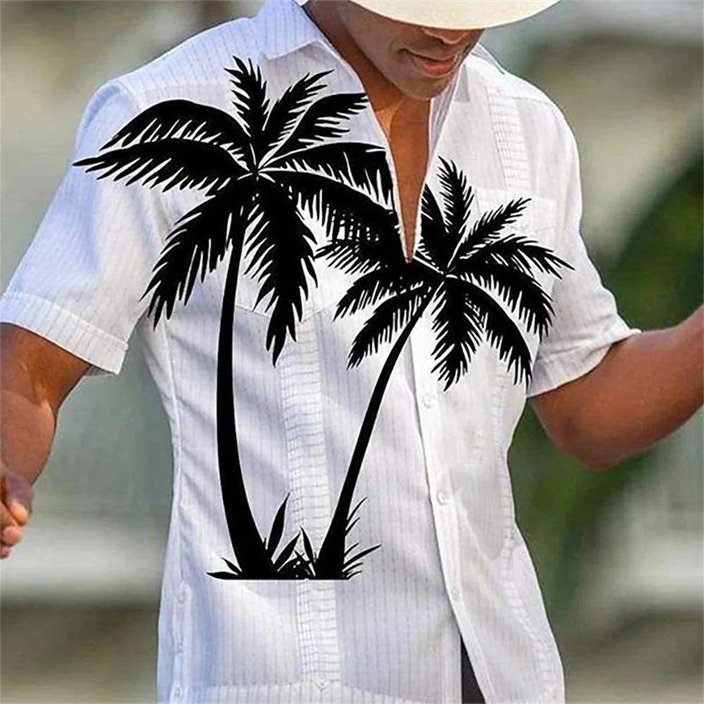 COCONUT TREE SUMMER PRINT SHIRT