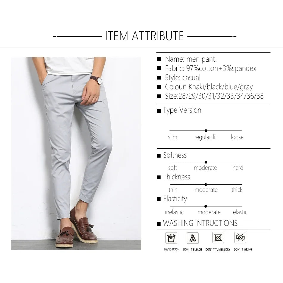 CASUAL PLAIN ANKLE-LENGTH PANTS