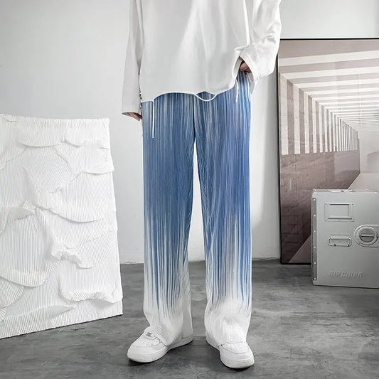 SILK PLEATED OVERSIZE PANTS