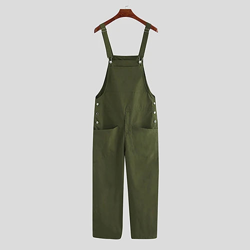 SOLID COLOUR CARGO JUMPSUIT