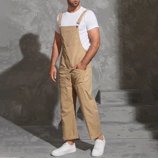 SOLID COLOUR CARGO JUMPSUIT