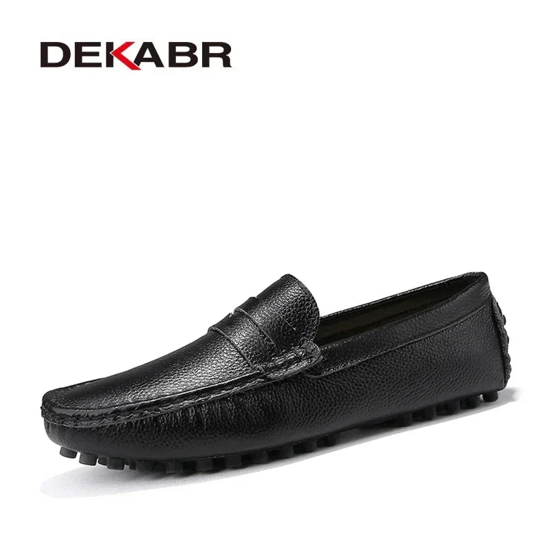 SLIP ON LEATHER LOAFERS