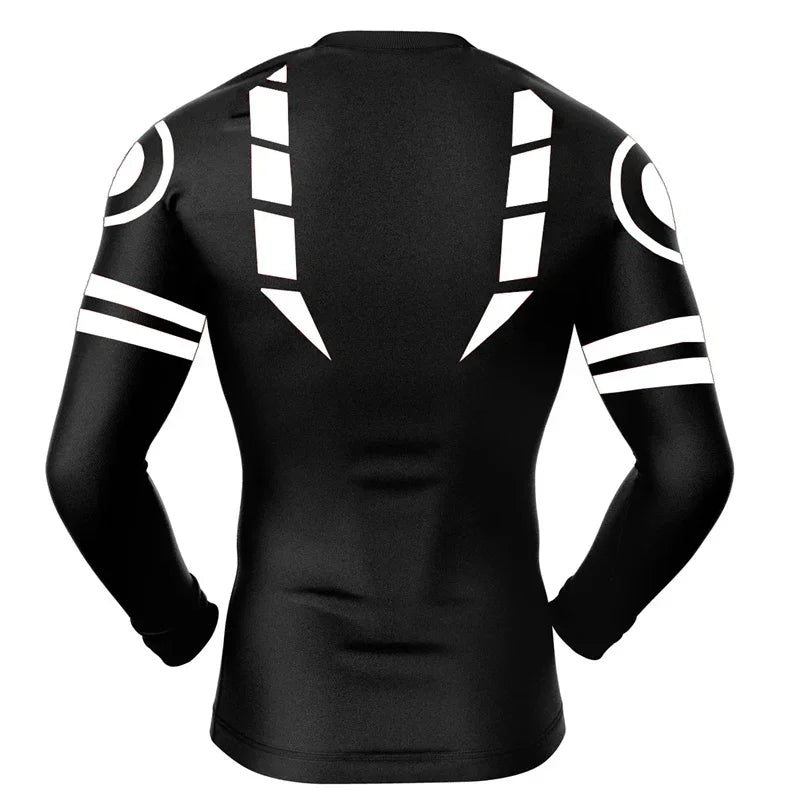 3D PRINT LONG SLEEVE COMPRESSION TOP