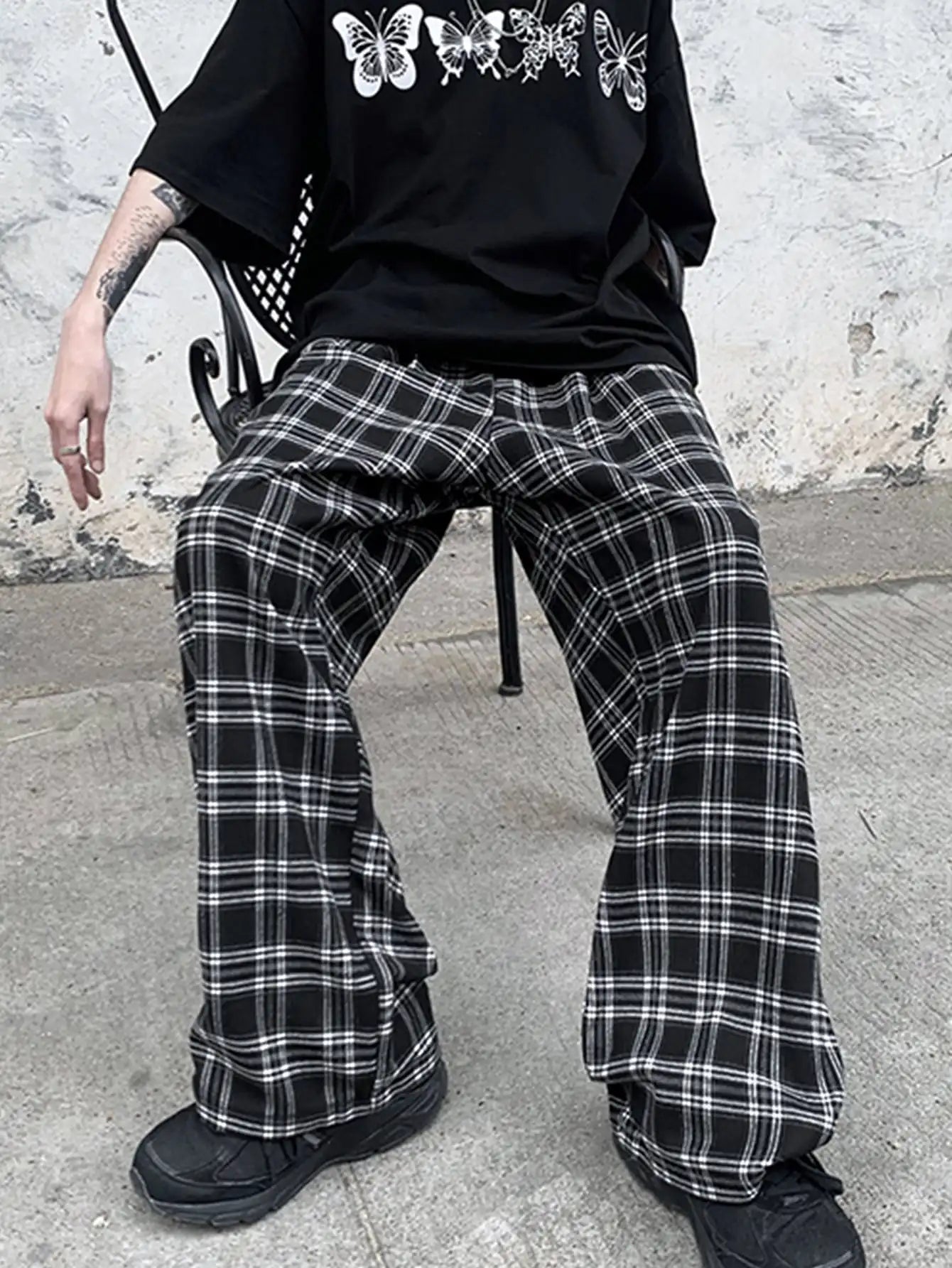 CASUAL PLAID JOGGER PANTS