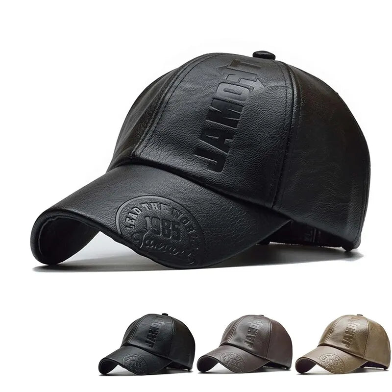 LEATHER BASEBALL CAP