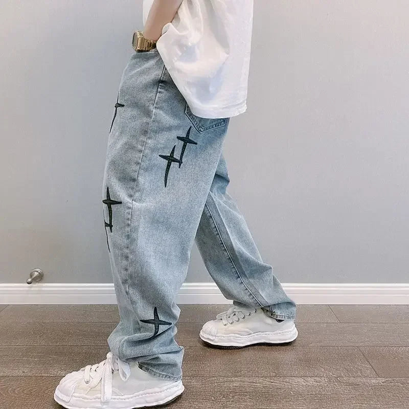 CROSS EMBROIDERY JEANS