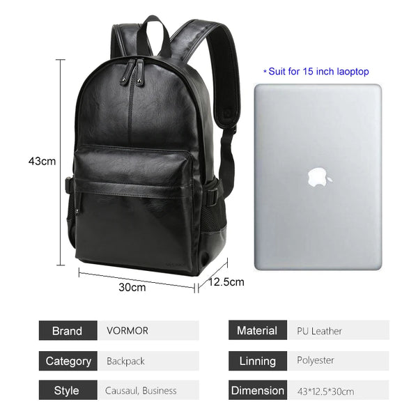 CASUAL LEATHER BACKPACK