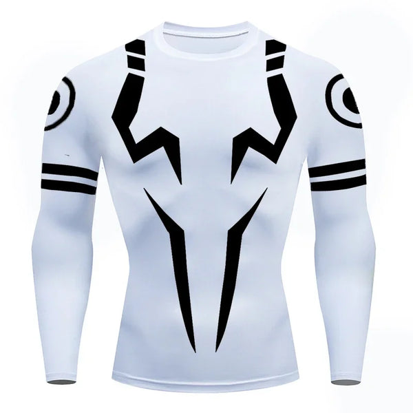 3D PRINT LONG SLEEVE COMPRESSION TOP