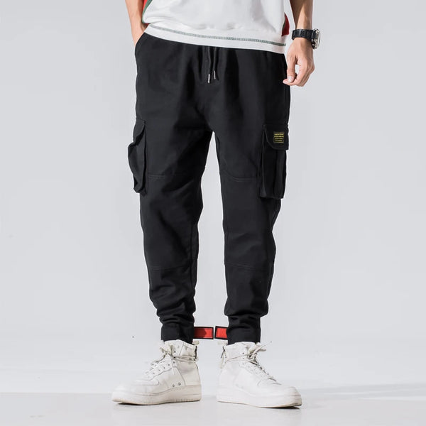 MULTI POCKET ELASTIC WAIST JOGGER PANTS