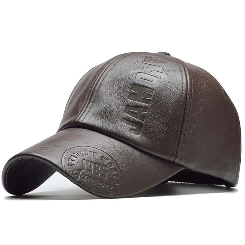 LEATHER BASEBALL CAP