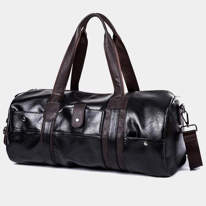 LARGE CAPACITY LEATHER GYM BAG