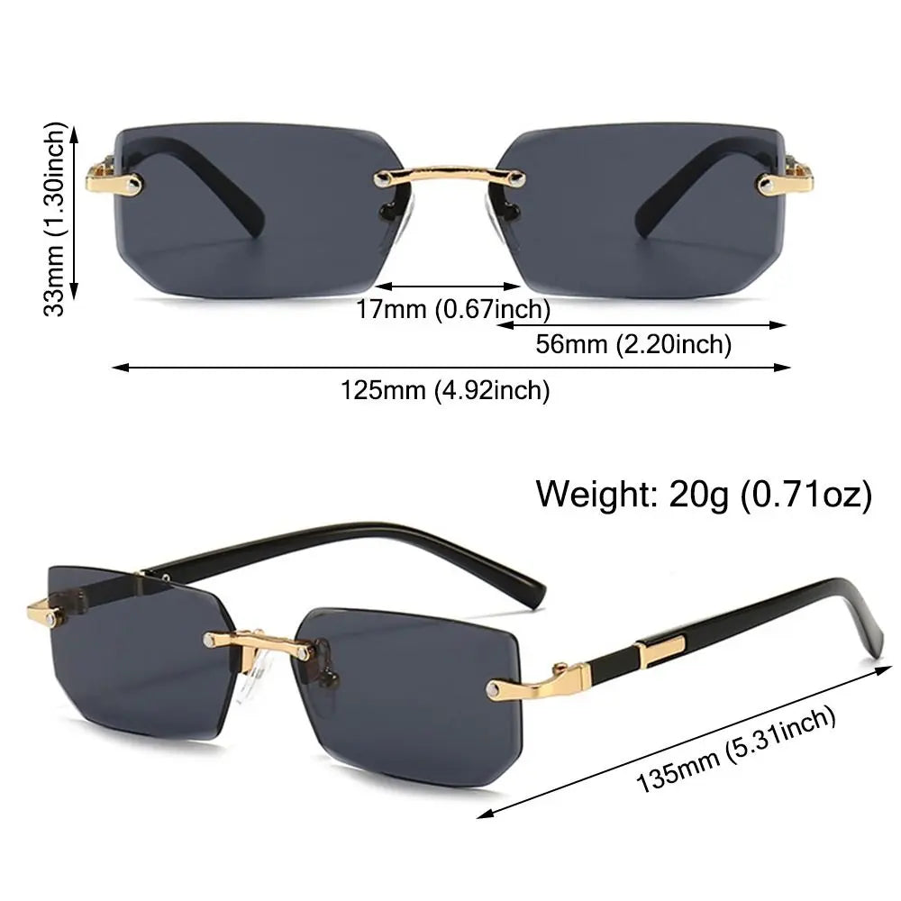 RETRO RIMLESS SUNGLASSES