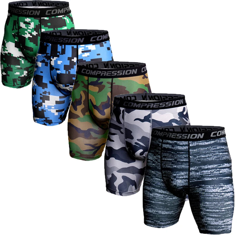 ELASTIC CAMO COMPRESSION TIGHTS