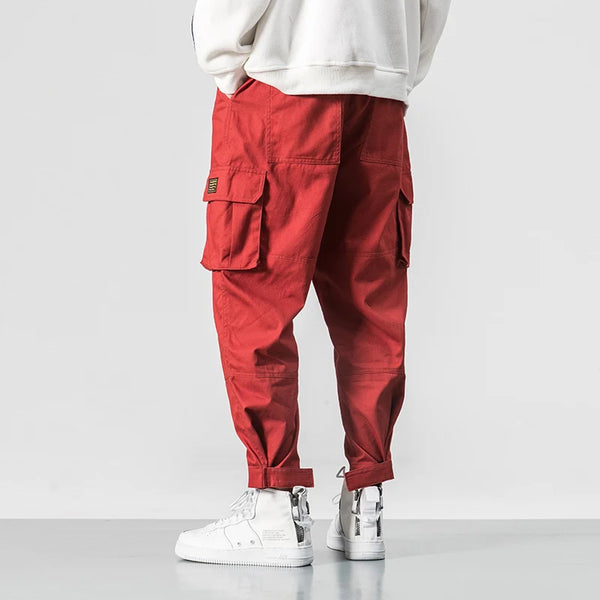 MULTI POCKET ELASTIC WAIST JOGGER PANTS