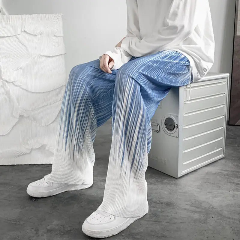 SILK PLEATED OVERSIZE PANTS