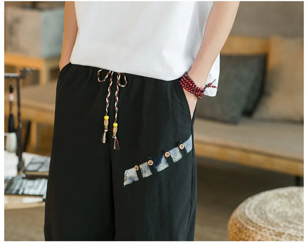 BREATHABLE COTTON LINEN HAREM PANTS