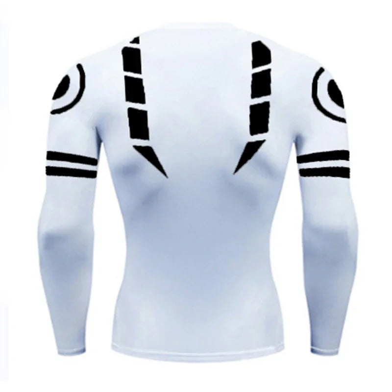 3D PRINT LONG SLEEVE COMPRESSION TOP