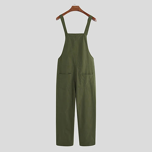 SOLID COLOUR CARGO JUMPSUIT